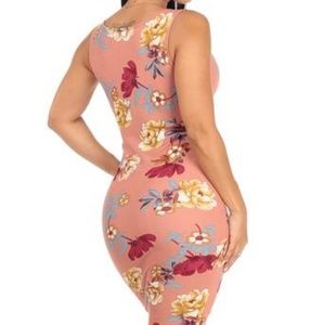 Floral Print Muave Dress